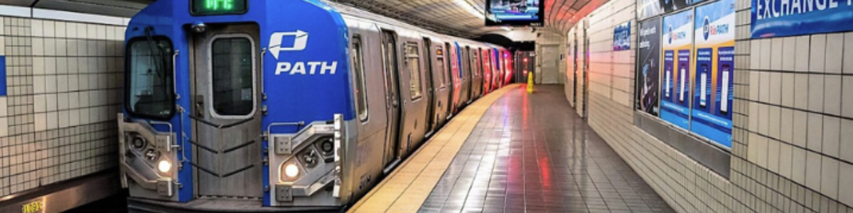 The path train in the underground tunnel