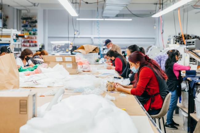 Another view inside an embroidery studio