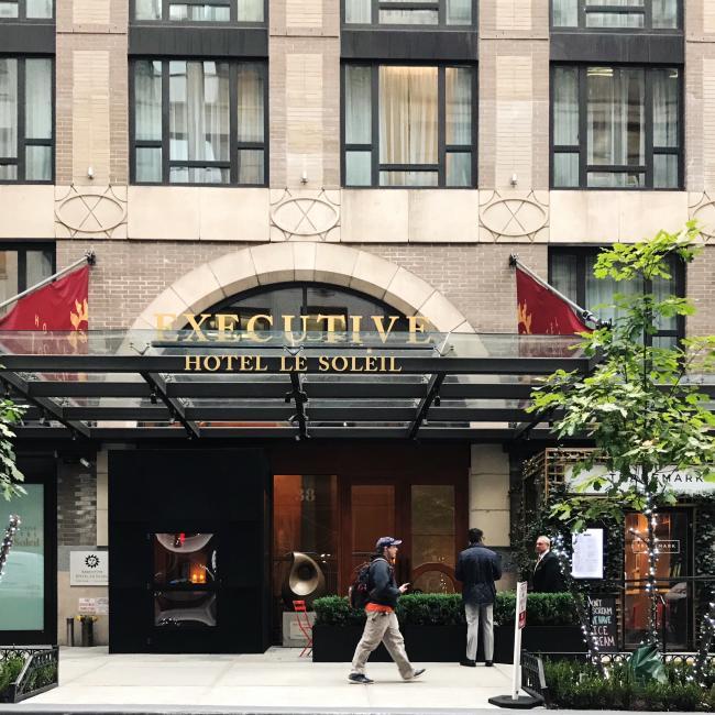 The Grand Entrance of the Executive Hotel le Soleil